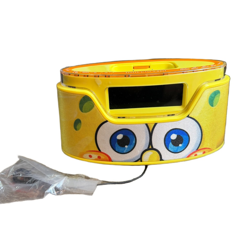 SpongeBob SquarePants Clock Radio iPhone iPod Dock Yellow 50262c-iph Non-Working